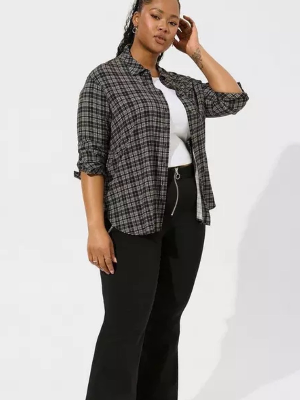 Torrid Button Up Top - Picture 3 of 7